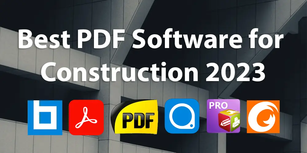 Banner image showing top pdf software for construction