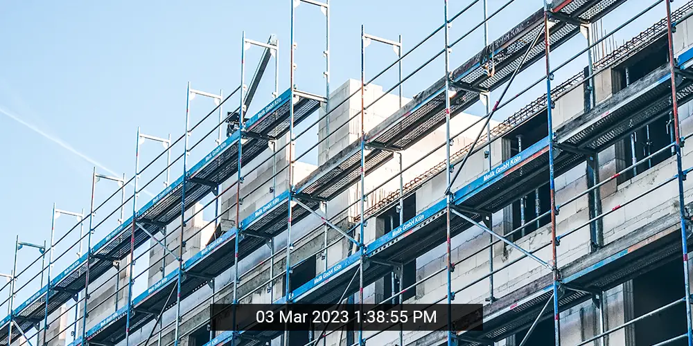 Photo of scaffolding around building