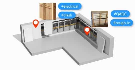 Image showing the capturing and tagging of rough-in photos in SiteCam
